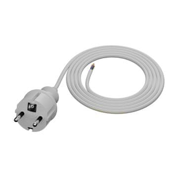 Plast Rol Priključni kabel 1,5 m z ravnim vtičem 250 V 16 A 3 x 1 mm² IP44 H05VV-F PP-40H bel W-98369