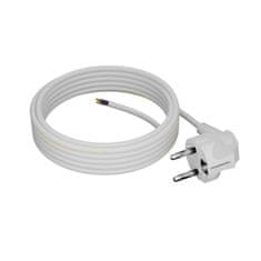 Plast Rol 10 m priključni kabel z kotnim Uni-Schuko vtičem 250 V 16 A 3 x 1 mm² OMY PP-50 bel W-97754