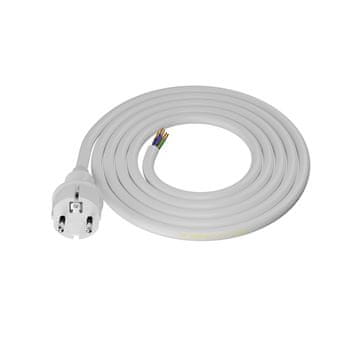 Plast Rol Priključni kabel 2 m z ravnim vtičem 250 V 16 A 3 x 2,5 mm² IP44 H05VV-F PP-40H bel W-98391