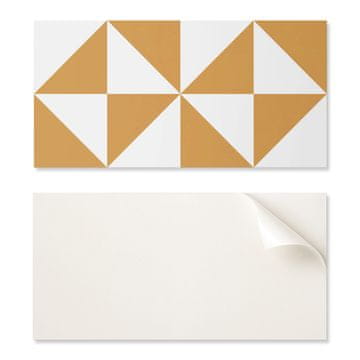 COLORAY Paket PVC vinilnih ploščic z geometrijskimi trikotniki v kvadratih 10x40x20 cm