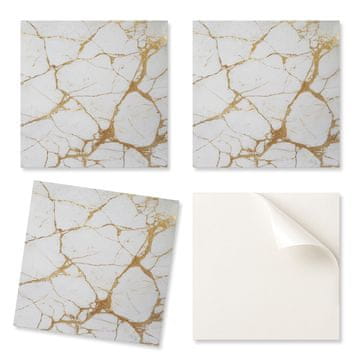 COLORAY Dekorativne samolepilne vinilne ploščice - Za hodnik Elegantni marmor z žilami 20x20x20 cm