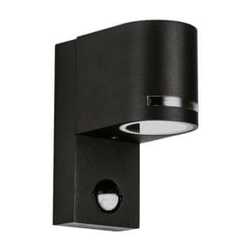 Ideus Črna zunanja vrtna stenska svetilka s senzorjem gibanja IP44 GU10 35W forest S Ideus 03601