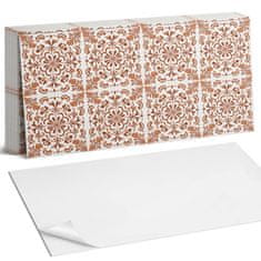 COLORAY Komplet PVC ploščic z dekorativnim cvetličnim vzorcem za kuhinjo ali kopalnico 10x40x20 cm