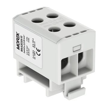 shumee Priključek za tirnico 2,5-35 mm2 siv 4-luknjični AL/CU 1000V TH35 1P MAA2035A10 Morek 4030