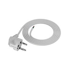 PRIKLJUČNI KABEL 2M Z KOTNIM VTIČEM 3X1MM2 BELI NAPAJALNI KABEL