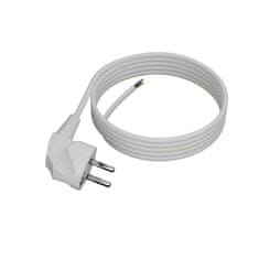 Plast Rol 4 m priključni kabel z kotnim Uni-Schuko vtičem 250 V 16 A 3 x 1 mm² OMY PP-50 bel W-97171