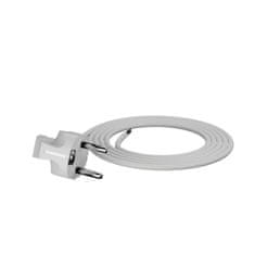 PRIKLJUČNI KABEL 2M Z KOTNIM VTIČEM 3X1MM2 BELI NAPAJALNI KABEL