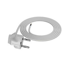 PRIKLJUČNI KABEL 2M Z KOTNIM VTIČEM 3X1MM2 BELI NAPAJALNI KABEL