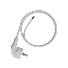 Plast Rol 3 m priključni kabel z kotnim Uni-Schuko vtičem 250 V 16 A 3 x 1 mm² OMY PP-50 bel W-97169