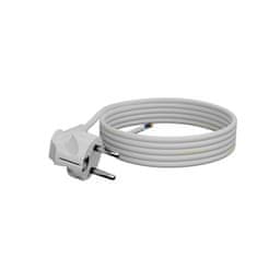 Plast Rol 4 m priključni kabel z kotnim Uni-Schuko vtičem 250 V 16 A 3 x 1 mm² OMY PP-50 bel W-97171