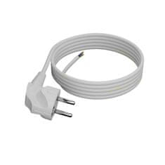 Plast Rol 3 m priključni kabel z kotnim Uni-Schuko vtičem 250 V 16 A 3 x 1 mm² OMY PP-50 bel W-97169
