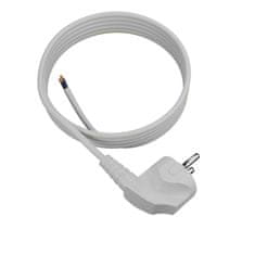 Plast Rol 4 m priključni kabel z kotnim Uni-Schuko vtičem 250 V 16 A 3 x 1 mm² OMY PP-50 bel W-97171