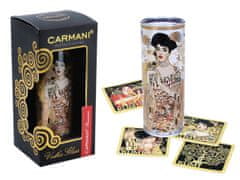 Carmani Kozarec za vodko - G. Klimt. Adele Bloch Bauer I (carmani) + komplet 4 podstavkov iz plute