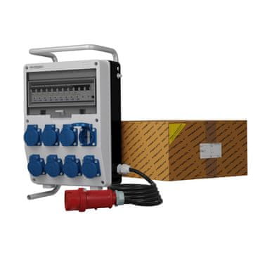 shumee Gradbena razdelilna omarica na stojalu s kablom TD-S/FI skhu 8x230V Schuko Doktorvolt 0342