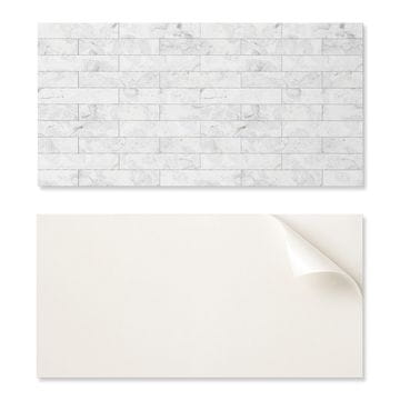 COLORAY Samolepilne vinilne ploščice s potiskom za dnevno sobo, imitacija marmorja, 10x40x20 cm