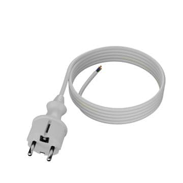 Plast Rol Priključni kabel 4 m z ravnim vtičem 250 V 16 A 3 x 1 mm² IP44 H05VV-F PP-40H bel W-98375