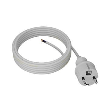 Plast Rol Priključni kabel 5 m z ravnim vtičem 250 V 16 A 3 x 1 mm² IP44 H05VV-F PP-40H bel W-98377