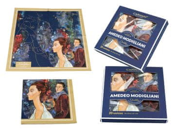 Carmani Papirnati prtički 20 kosov - A. Modigliani, Ženska s klobukom in Mario Varvogli (carmani)