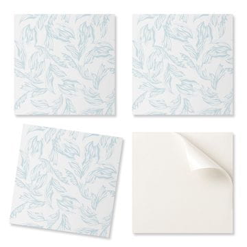 COLORAY Vinilne ploščice z vzorcem za dnevno sobo, samolepilne, nežen listnat vzorec 20x20x20 cm