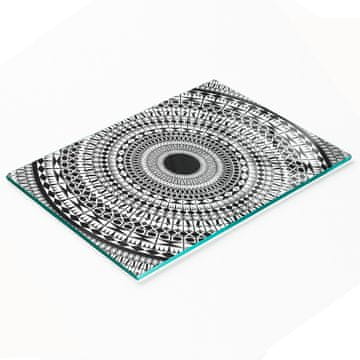 shumee Kuhinjska deska iz kaljenega stekla z dekorativno grafiko, dekorativni ornament 80x52 cm