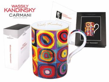 Carmani KERAMIČNA SKODELICA WASSILY KANDINSKY BARVNI ŠTUDIJSKI KVADRATI DARILNA KAVA