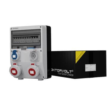 shumee Hermetična razdelilna omarica za stavbe TD-S/FI IP65 2x16A 2x230V Schuko Doktorvolt 2001
