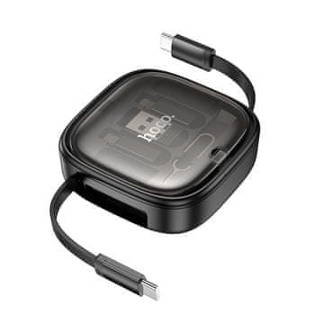 Hoco Kabel All-in-one Hoco PD 3A 60 W, 0,95 m, navijljiv, v kompletu z zamenljivimi konicami U140, črn