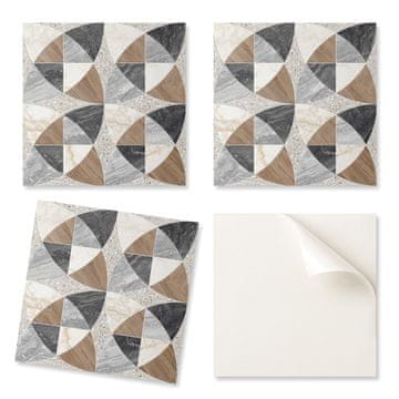 COLORAY Samolepilne potiskane vinilne ploščice z geometrijskim vzorcem 4x50x50 cm