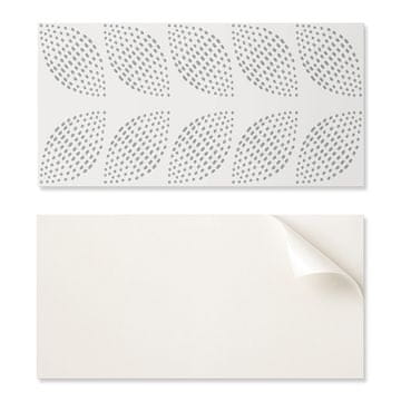 COLORAY Dekorativna samolepilna vinilna stenska plošča 120x60 cm z vzorcem listov in pikami
