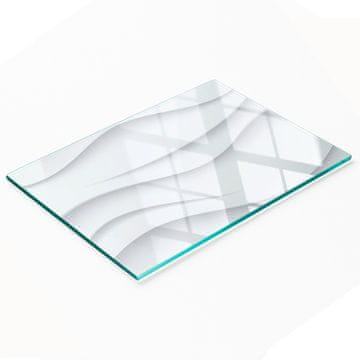 shumee Kaljena večnamenska dekorativna steklena tabla z abstraktnim valovitim vzorcem 80x52 cm