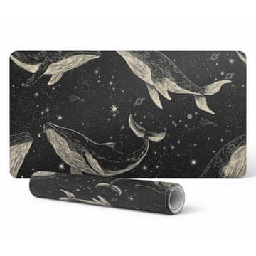 shumee Nedrseča igralna podloga za miško Whales in Space 90x45 cm