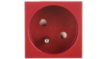 shumee tehalit.GB-EG Vtičnica z/brez 33 stopinj enojna 45x45 mm brez halogena rdeča EER1333020