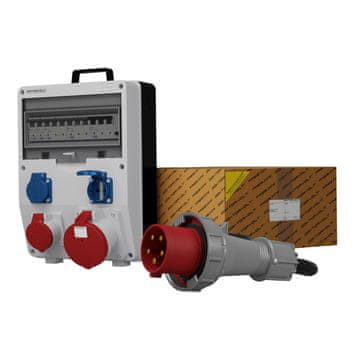 shumee Razdelilna omarica za stavbe s kablom TD-S/FI SKH 63A 16A 2x230V Schuko Doktorvolt 0045