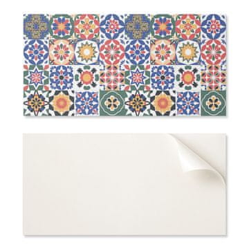 COLORAY Dekorativna vinilna stenska plošča s potiskom 120x60 cm z mozaičnimi vzorci v vrstah