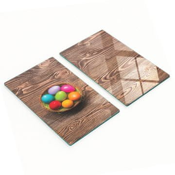 shumee Dekorativne steklene kuhinjske deske za rezanje z grafiko velikonočnih jajc 2x30x52 cm
