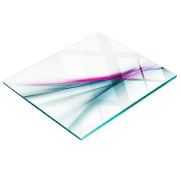 shumee Kuhinjska deska iz kaljenega stekla z dekorativno valovito abstraktno grafiko 60x52 cm