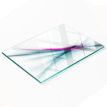 shumee Kuhinjska deska iz kaljenega stekla z dekorativno valovito abstraktno grafiko 80x52 cm
