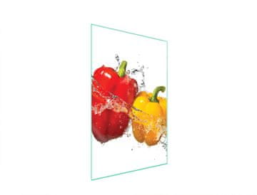shumee Steklena deska za rezanje 35x52 Pepper