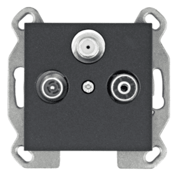 Hager Lumina RTV-SAT vtičnica črna WL3113