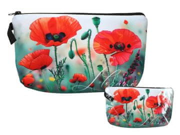 Carmani ŽENSKA KOZMETIČNA TORBICA FLOWERS POTOVALNI ORGANIZATOR ZA KOZMETIČNO DARILO