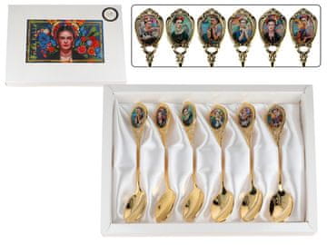 Carmani, pozlačene čajne žličke - Frida Kahlo (6 kosov/komplet)