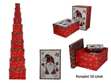 shumee Komplet 10 darilnih škatel - božič