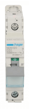 Hager Odklopnik 1P D 20A 10kA AC NDN120