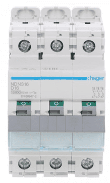 Hager Odklopnik 3P D 16A 10kA AC NDN316