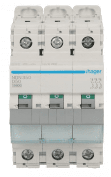 Hager Odklopnik 3P D 50A 10kA AC NDN350