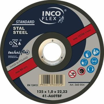 Incoflex Incoflex kovinski brusilni disk 125*6,5