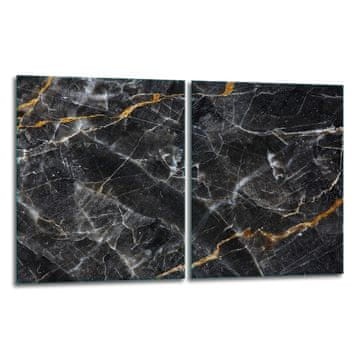 shumee 2x zaščitna steklena plošča ZA peč 40x52 marmor