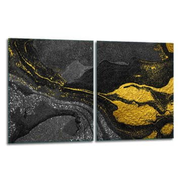 shumee 2x zaščitna steklena plošča ZA peč 40x52 marmor