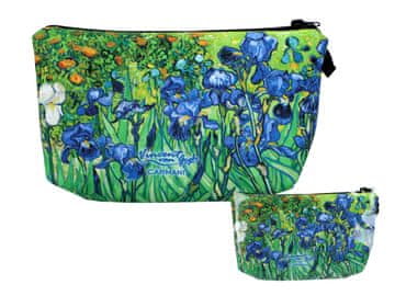 Carmani ŽENSKA KOZMETIČNA TORBICA, KOZMETIČNI ETUI, VAN GOGH IRISES, SLIKA,