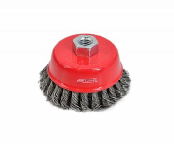 awtools Awtools lončasta krtača 100 mm M14 zvita žica
